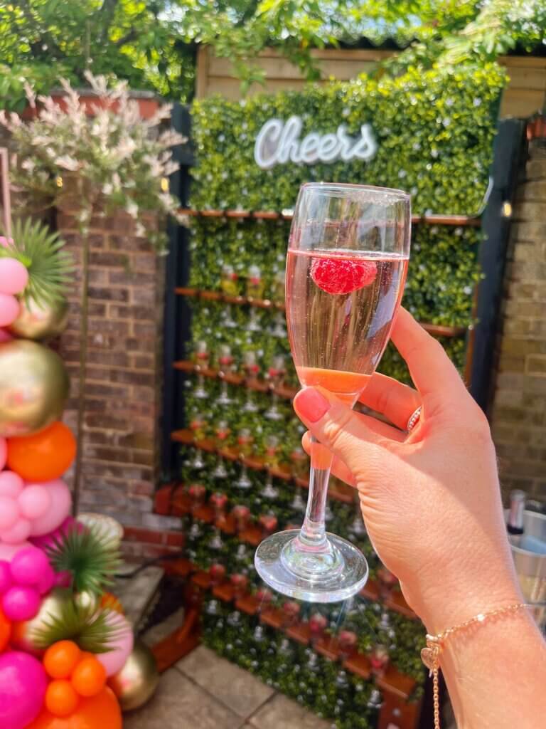 Prosecco Wall from Timeless Celebrations at a recent party.