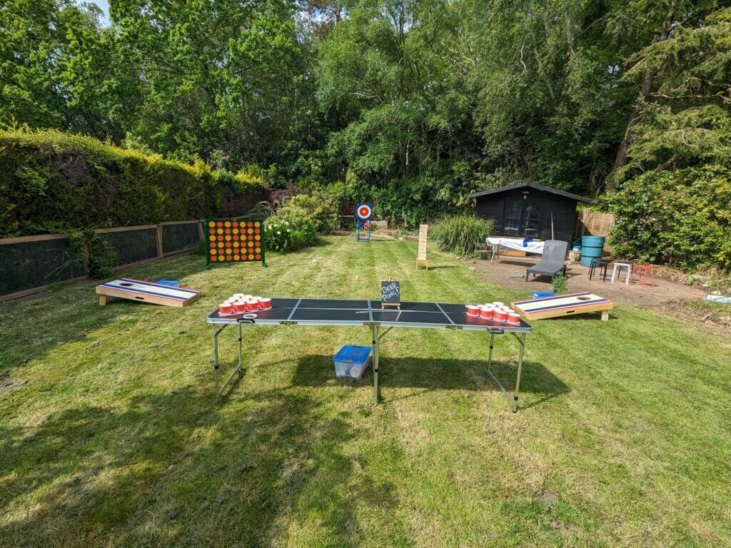 Garden games available for hire from Timeless Celebrations