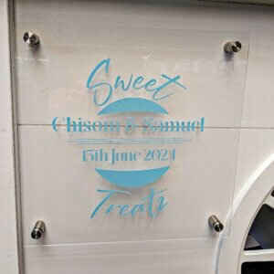 Custom Sign for Sweet Cart