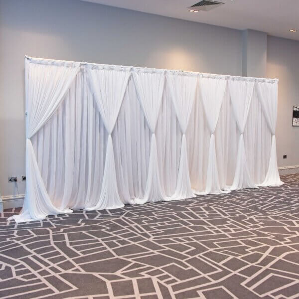 6m White Drape Backdrop - Style 2 - Image 2