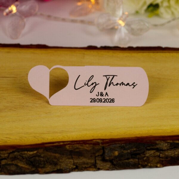Personalised Wedding Heart Place Cards - Image 14