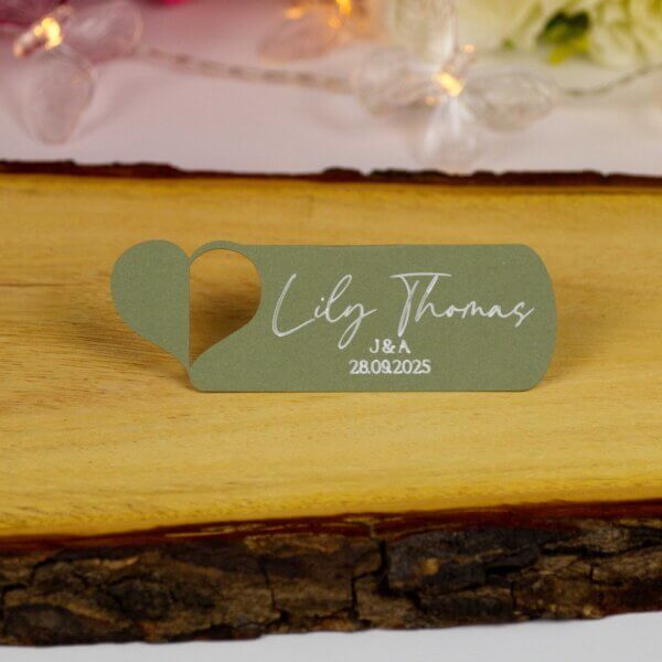 Personalised Wedding Heart Place Cards - Image 13