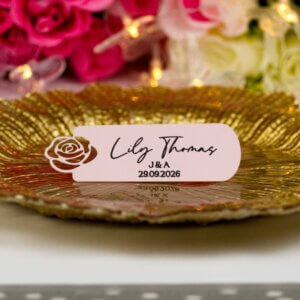 Personalised Wedding Flower Place Cards