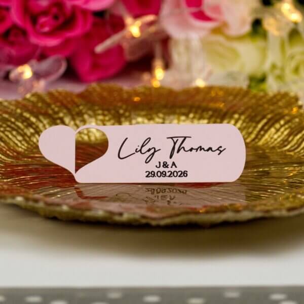 Personalised Wedding Heart Place Cards - Image 7