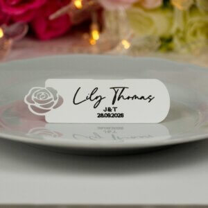 Personalised Wedding Flower Place Cards