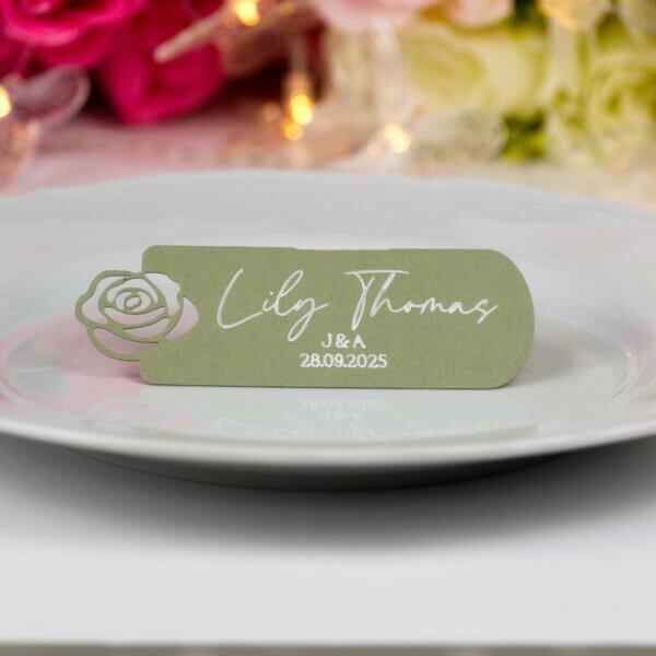 Personalised Wedding Flower Place Cards - Image 3
