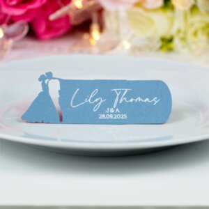 Personalised Wedding Couple Silhouette Place Cards