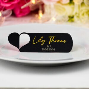Personalised Wedding Heart Place Cards