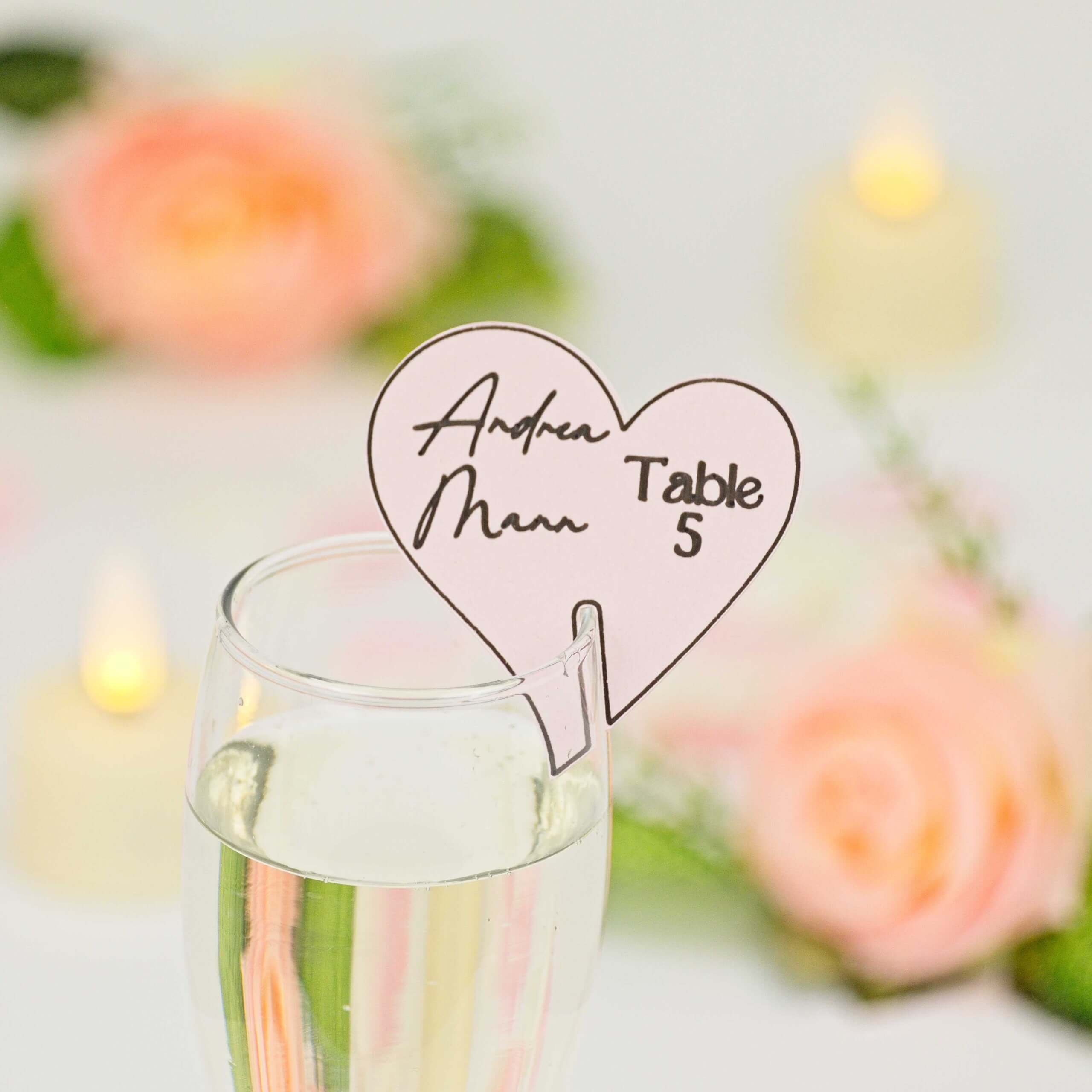 Personalised Heart-Shaped Drink Tags