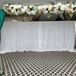 6m White Drape Backdrop