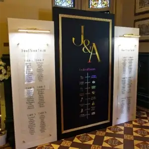 Luxury Wedding Welcome Sign & Seating Plan Display